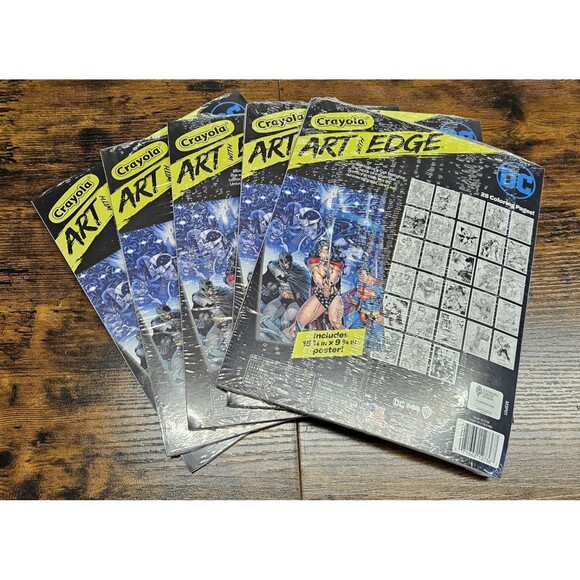 5 Crayola Art with Edge Justice League Coloring Comic Book DC + Poster New Lot - Picture 2 of 2
